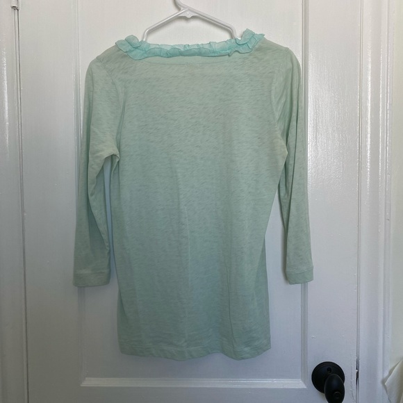 JCREW Mint Blouse with Floral Detail - Picture 2 of 3